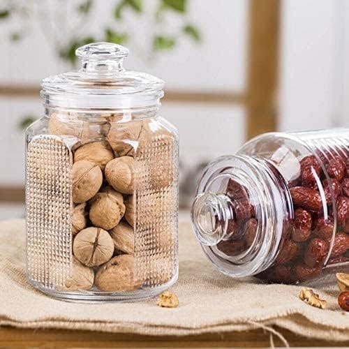 glass container jar with lid | 2.2 Littre | Big Size Pop jar | Kitchen Storage Food Containers For Storing Spices, Jam, Honey, Aachar, Sugar, Coffee, Dried Masala