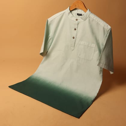 Ombre Dye Kurta Shirt #78-XS / Half Sleeve