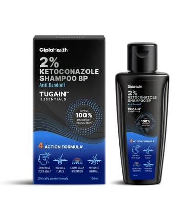 Tugain Essentials  Bottle of 100ml Anti Dandruff Shampoo
