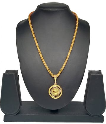 SHANKHRAJ MALL GOLD PLATED PENDANT AND CHAIN FOR MEN OR BOYS-100165