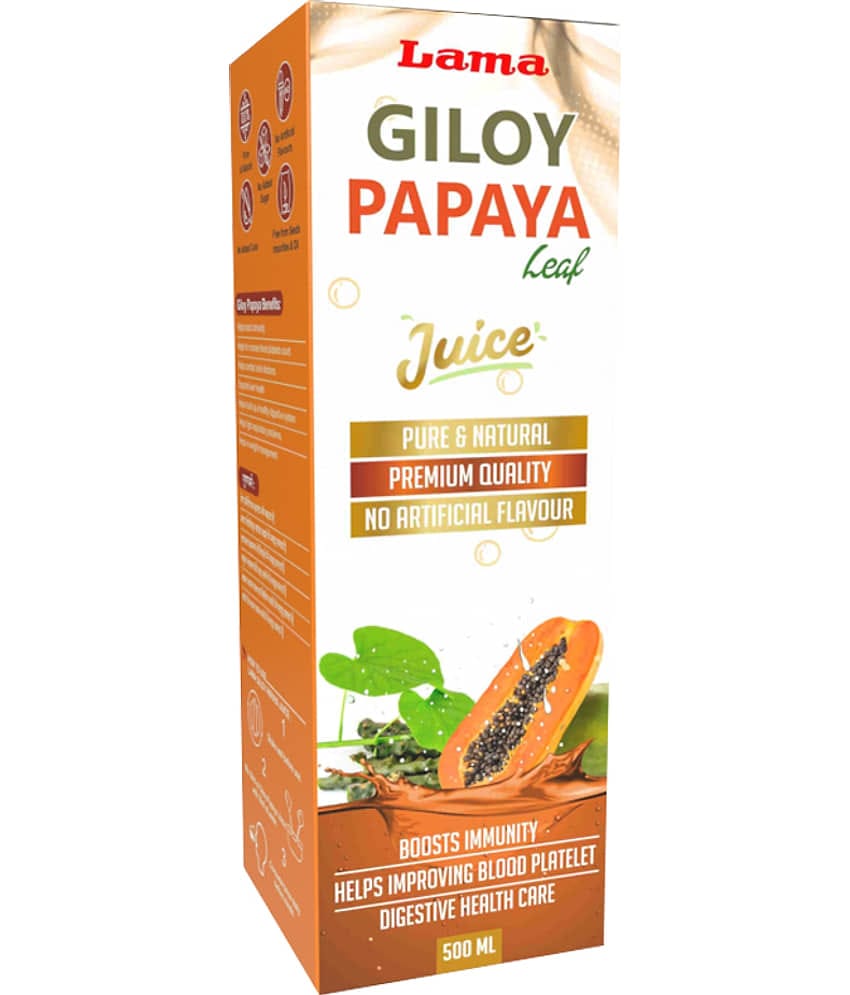 lama Giloy Papaya Juice Liquid 500 ml Pack Of 2