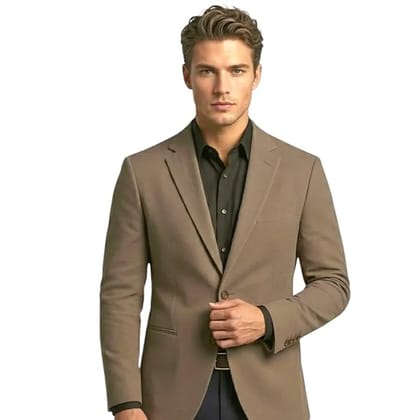Men's Olive Green Slim Fit Blazer, Smart Casual Single-Breasted Notch Lapel Suit Jacket
