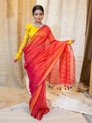 Pure Linen Saree