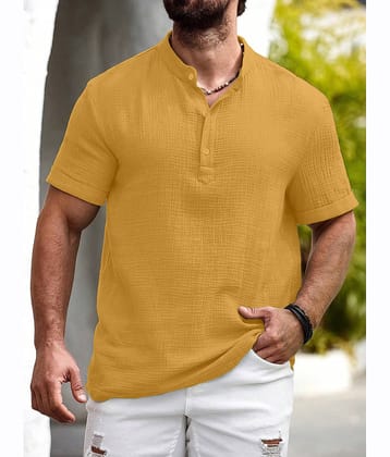 color bucket Cotton Blend Regular Fit Popcorn Textured Half Sleeves Men's Casual Shirt - Black ( Pack of 1 )