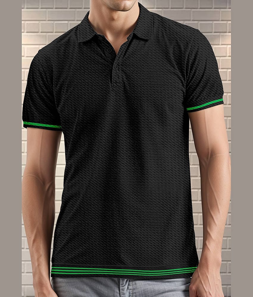 FTX Pack of 1 Polyester Regular Fit Men's T-Shirt ( Black )