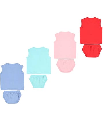 Dongli Pack of 4 Unisex for Baby 100% Cotton ( Multi )