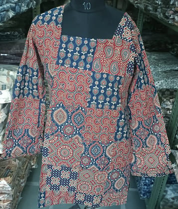 New Collection Of Short kurti With Back Dori Comfortable & Stylish  100% Pure Soft Cotton (6060)