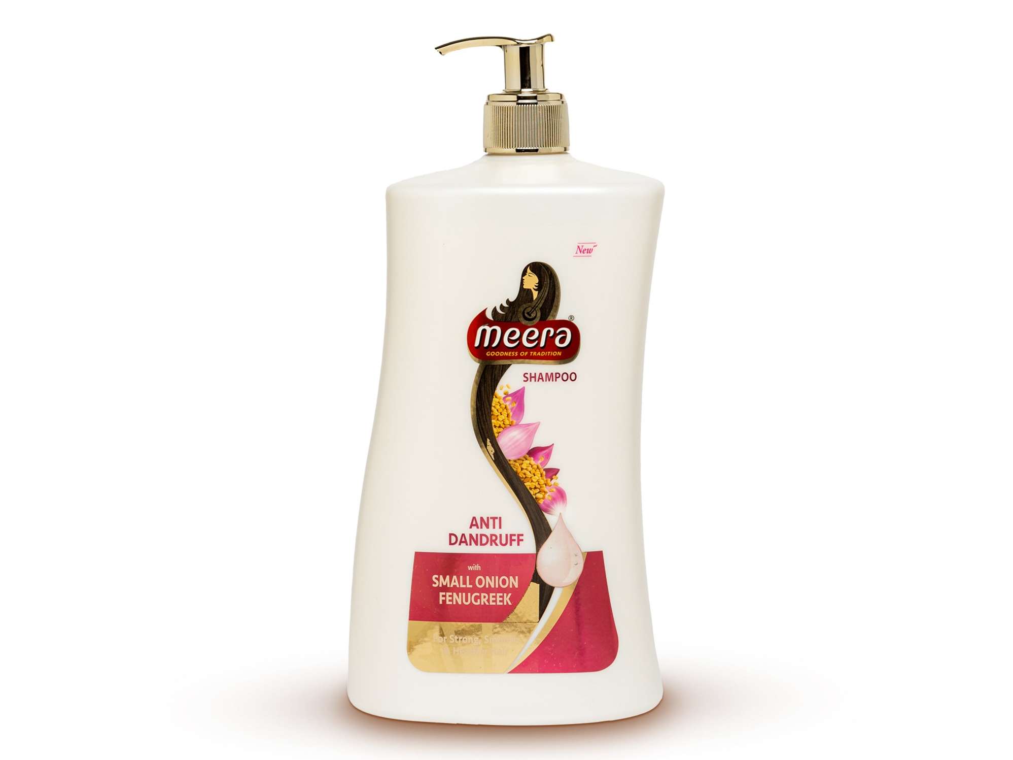 Meera Anti Dandruff Shampoo, With Goodness Of Small Onion and Fenugreek, Nourishment, For Men And Women, Paraben Free, 1 Litre