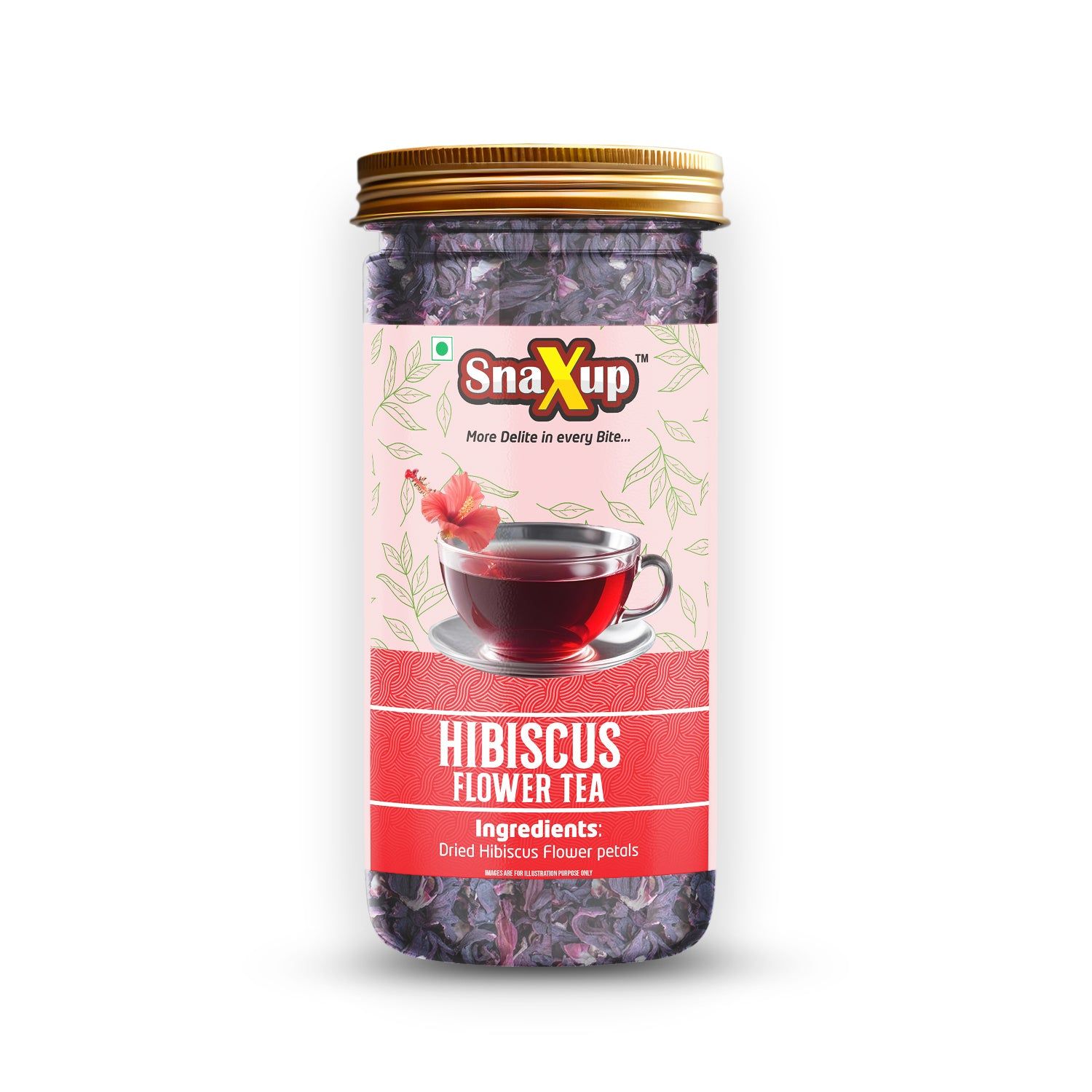 SnaXup Hibiscus Flower Tea 100Gm