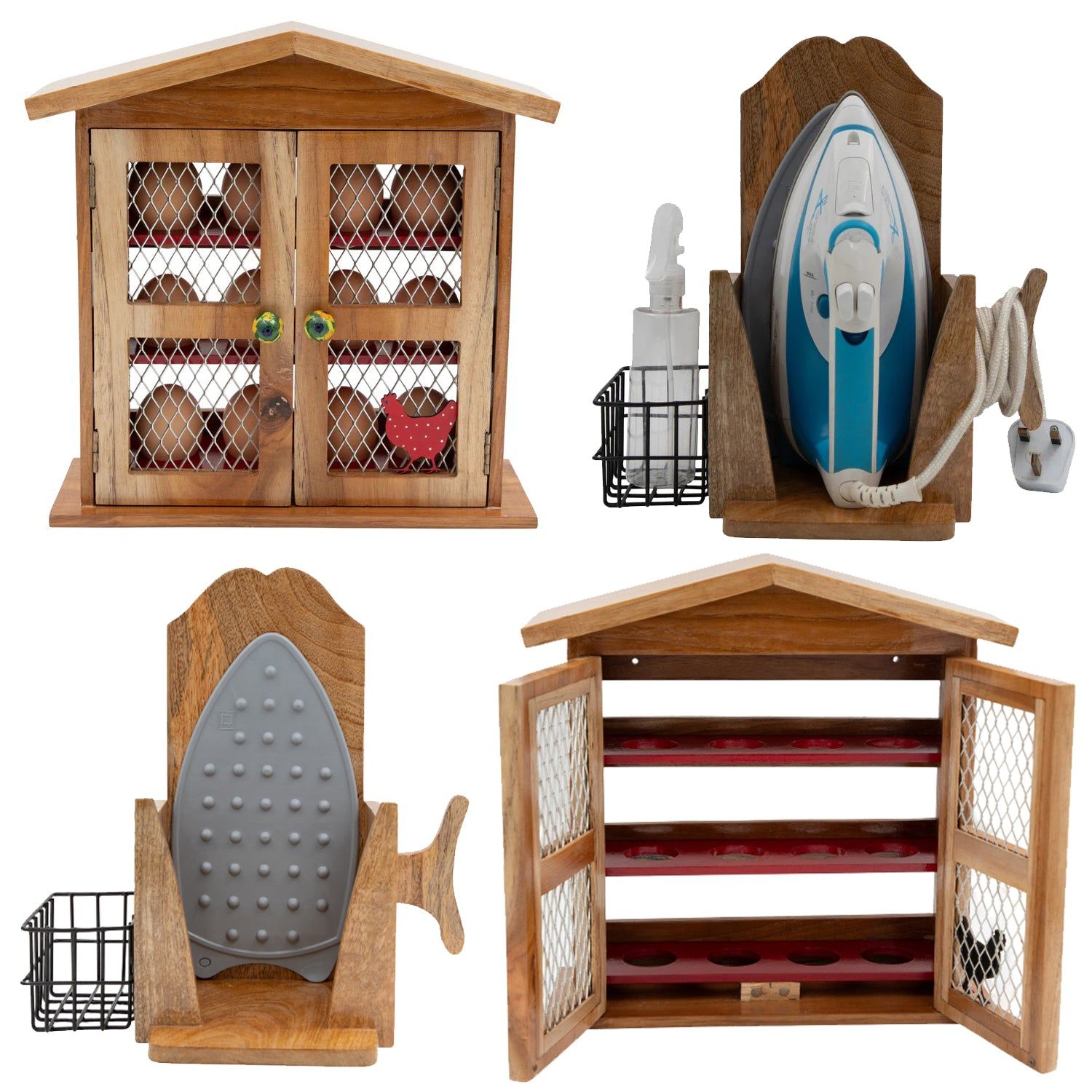 MC1 - The Weaver's Nest Wooden House Egg Rack Holder + Electric Iron Holder