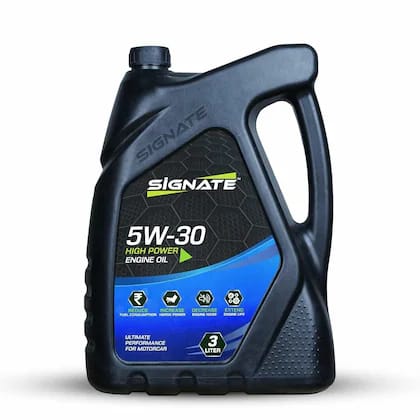 Signate 5W-30 API SN Plus Fully Synthetic Engine Oil for Petrol, Diesel & CNG Cars 3 L