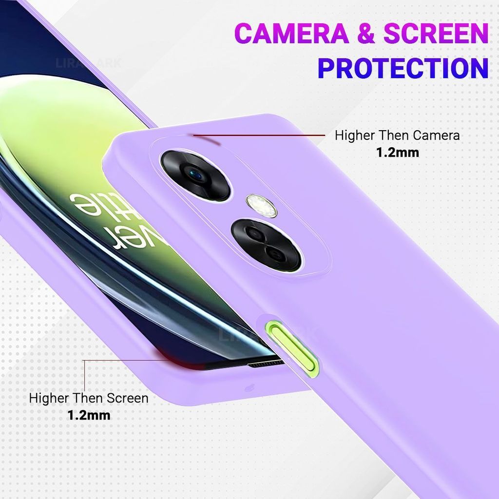 LIRAMARK Liquid Silicone Soft Back Cover Case for OnePlus Nord CE 3 Lite 5G / 1+Nord CE 3 Lite 5G