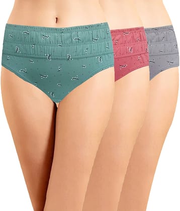 IN CARE LINGERIE Pack of 3 Cotton Printed Women's Hipster ( Multicolor ) ICIB-014