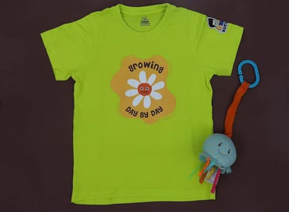 KUCHU Unisex Kids T-Shirt (10-11 Yearsears) | Super Combed Cotton-Modal Blend | Ultra-Comfortable & Breathable Fabric | Unique Digitally Printed "Growing" Design | Casual & Everyday Wear for Boys & Girls