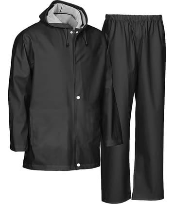 La' exclusivite Black Polyester Men's Rain Suit Set ( Pack of 1 )