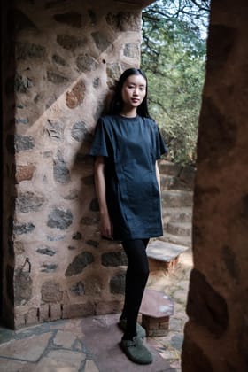 Rory Rib Dress Black-XS