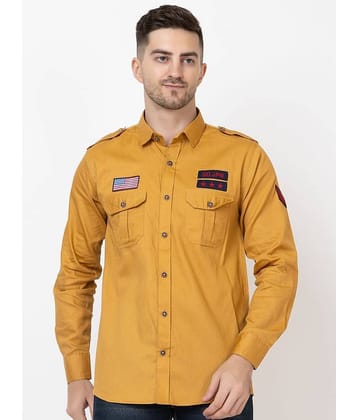 FREKMAN 100% Cotton Regular Fit Solids Full Sleeves Men's Casual Shirt - Camel ( Pack of 1 )