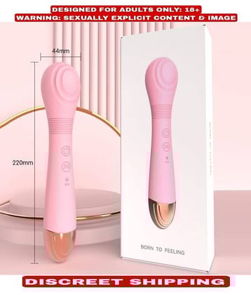 WIRELESS 8.5 INCH 2 IN 1 LICKER+VIBRATOR IN 12 FREQUENCY STRONG VIBRATION MODES WITH USB CHARGING OPTION (RANDOM COLOR) SEX TOY FOR WOMEN (LOW PRICE)