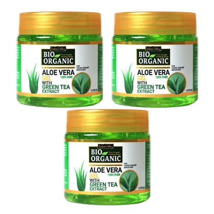 INDUS VALLEY Bio Organic Non-Toxic Aloe Vera Gel Set of 3 for Acne, Scars, Glowing & Radiant Skin Treatment (175x3=525ml) INDUS VALLEY Bio Organic Non-Toxic Aloe Vera Gel Set of 3 for Acne, Scars, Glowing & Radiant Skin Treatment (175x3=525ml) - Non-Toxi