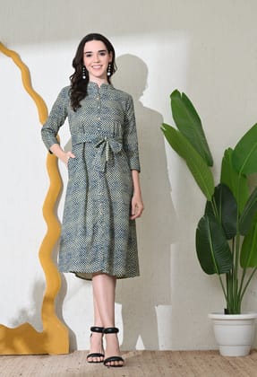 Blue Wave Dress-S