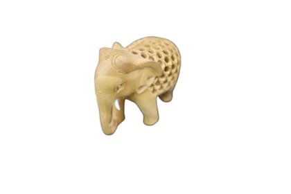 Handcrafted Wooden Elephant Figurine with Lattice Design, Traditional Indian Art Sculpture, Natural Wood (Pack of 1) Handcrafted Wooden Elephant Figurine with Lattice Design, Traditional Indian Art Sculpture, Natural Wood (Pack of 1)