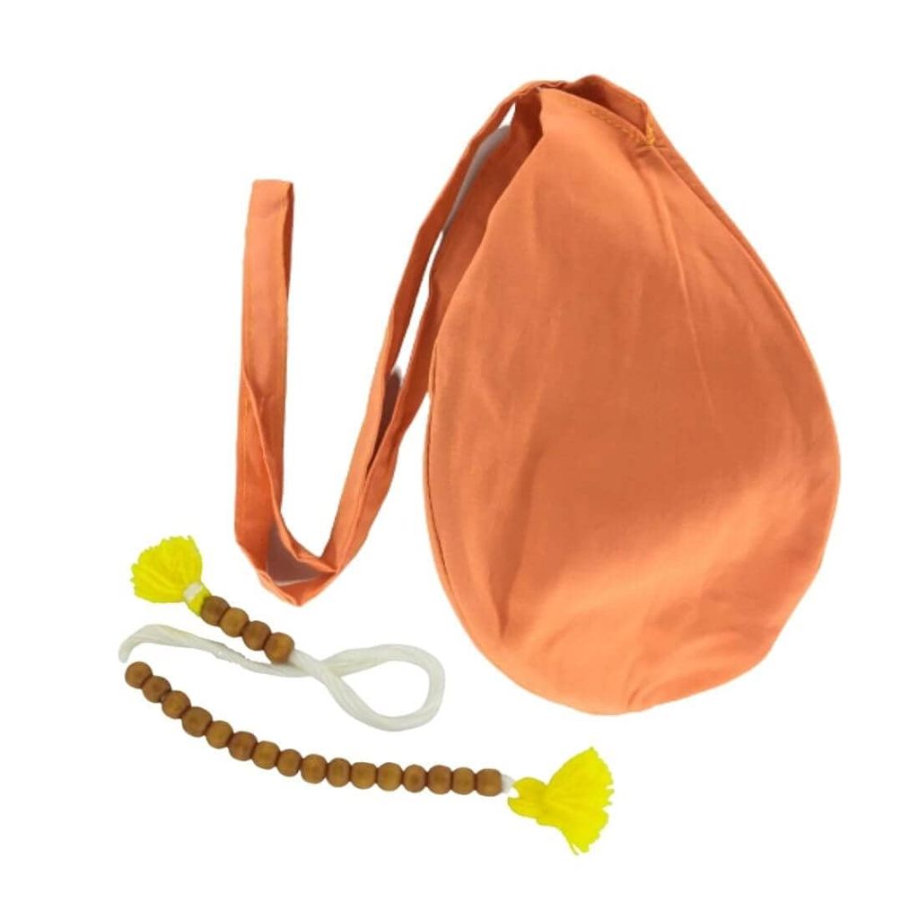 MAYAPURI Bhagwa Gomaukhi Japa Bag/Cotton Chanting Bag with Sakshi Mala Counter - Pooja Needs | Buy online on ZillyBuy