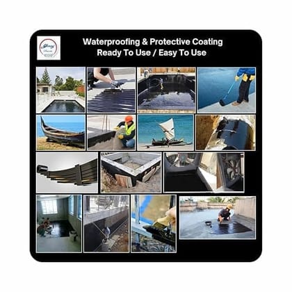 1001 RMP BRUSHING BITUMENS, LEAD FREE ALKALI AND H.R, | WATERPROOFING & PROTECTIVE COATING | IS : 158 CERTIFIED | ANTICORROSIVE COATING BLACK,Heat Resisting Passes the test at 300 C - 1 Ltr