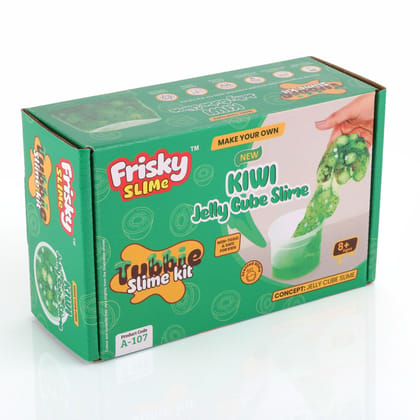 Frisky Slime DIY Kiwi Jelly Cube Slime Kit for Kids Frisky Slime DIY Kiwi Jelly Cube Slime Kit for Kids