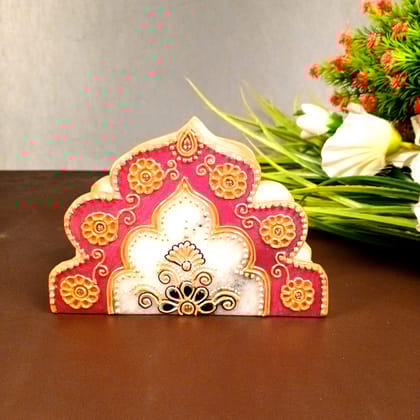 Marble Napkin Holder | Tissue Paper Stand Handcrafted | Tissue Dispenser for Home, Dining, Kitchen, and Center Table Decoration - 6 Inch