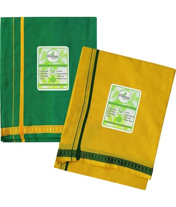 Feather Green Multi Dhoti