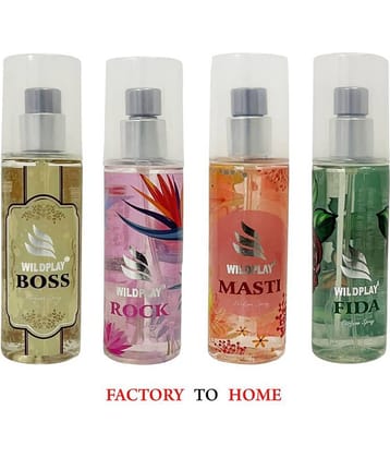 Wildplay - Eau De Parfum (EDP) For Unisex 200ML ( Pack of 4 )