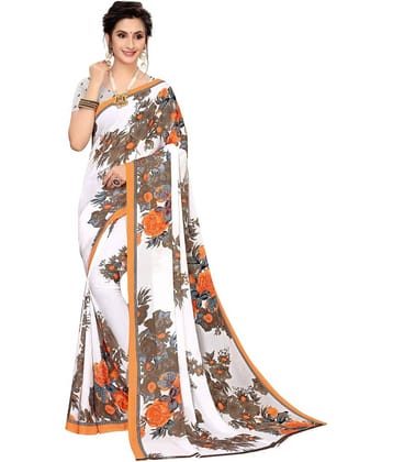 Saadhvi Cotton Silk Woven Saree Without Blouse Piece ( Orange )