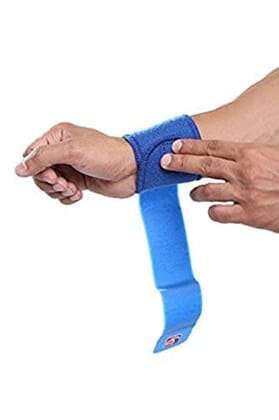 Ezyfit Neoprene Wrist Support (Wrist Band), Fitness Exercise Wrist Wrap for Men & Women - Free Size (Pack of 1)