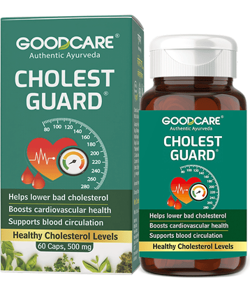 Goodcare Cholest Guard Capsules, Ayurvedic Cholesterol Control, Boosts Heart Health, Supports Lipid Levels, Clinically Tested 60 No.s