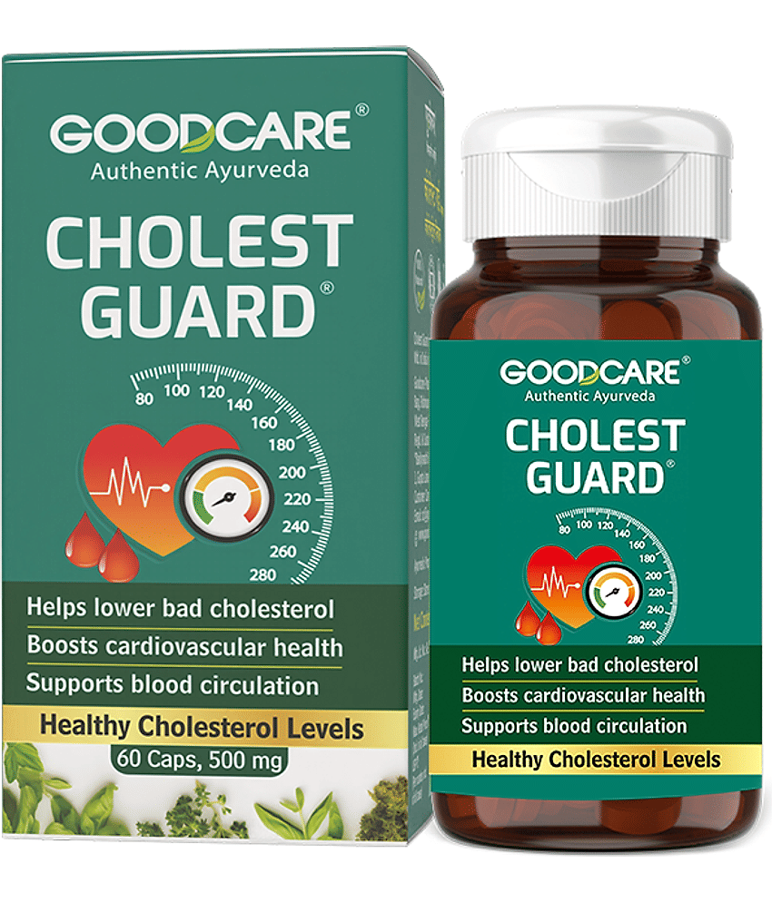 Goodcare Cholest Guard Capsules, Ayurvedic Cholesterol Control, Boosts Heart Health, Supports Lipid Levels, Clinically Tested 60 No.s