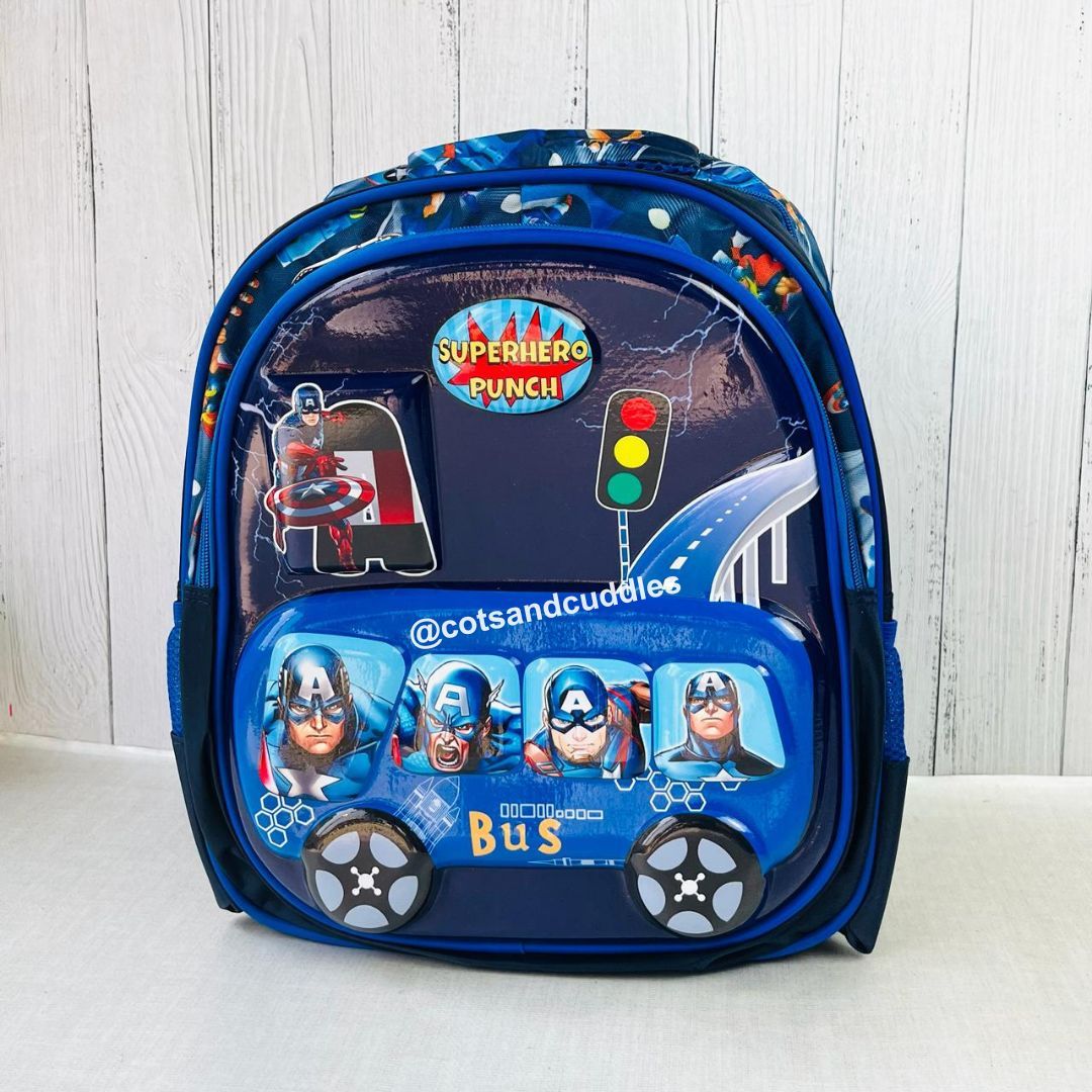 Cute Design Hardshell Backpack For Kids (Caption America)