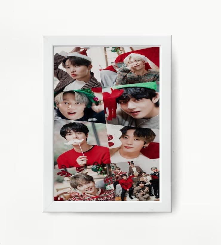 NOKKES Bts Army Bangtan Boy V suga J-Hope Jungkook Jin Jimin Rm 5X7 Inch Size Photo Frame Photo Home Office_EQW290
