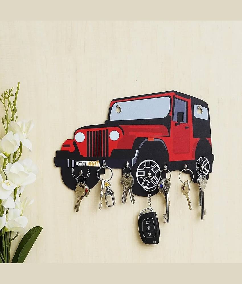 SNDArt Multicolour Wood Key Holder - Pack of 1