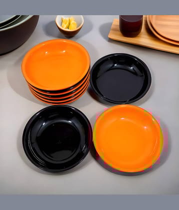 kitchrox 12 Pcs Plastic Multi Color Quarter Plate