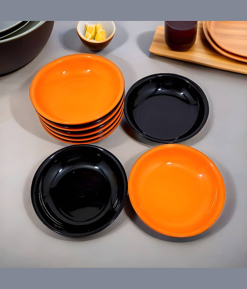 kitchrox 12 Pcs Plastic Multi Color Quarter Plate