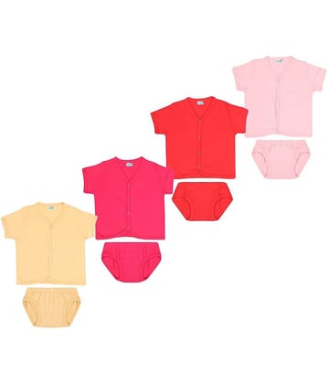 Dongli Pack of 4 Unisex for Baby 100% Cotton ( Multi )