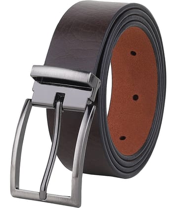 SUNSHOPPING - Brown 100% Leather Men's Formal Belt ( Pack of 1 )