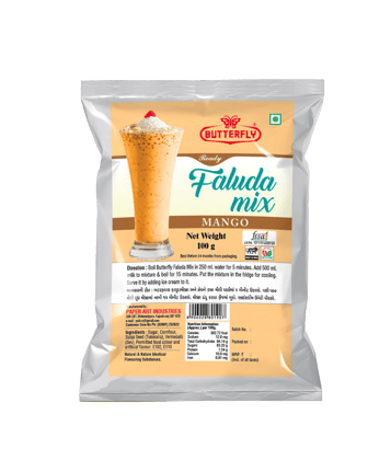 Butterfly Ready Faluda Mix (Mango Pouch) (Weight - 90g) by Butterfly Dessert Mixes and Bakery Needs.
