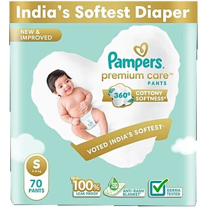 Pampers Premium Care Diaper Pants - S, 70 pcs