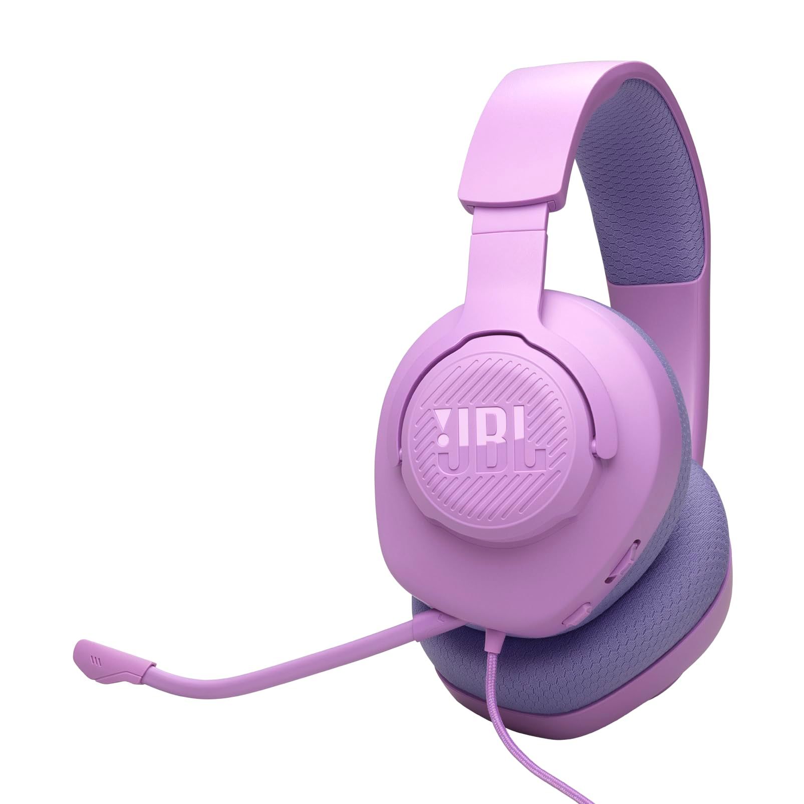 JBL Quantum 100M2 Wired Gaming Headphones, Supports Windows sonic spatial audio,40mm Realistic Dynamic Drivers, Omnidirectional Detachable Mic, Breathable Memory Foam cushions, PC/Xbox/PS/3.5mm-Purple JBL Quantum 100M2 Wired Gaming Headphones, Supports W