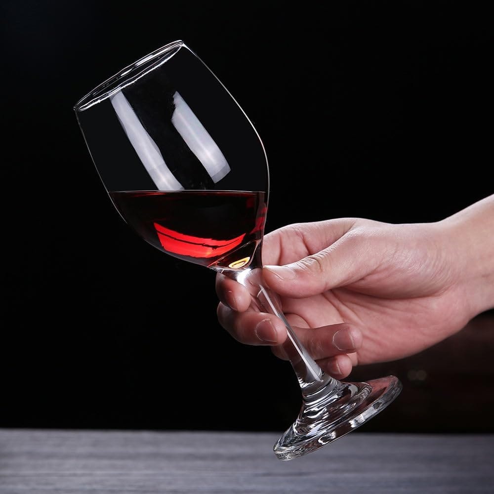 Stylish Curve Wine Glass Elegant Bar Glassware for Champagne Glass Water,Beer, Drinks and Cocktails and Mixed Drinks Glass and Unique Long Champ Wine Glass (240 ML)