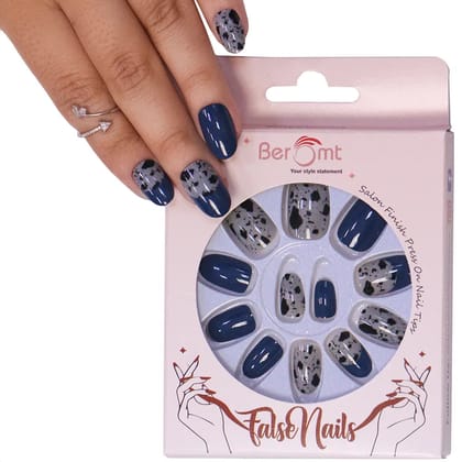 FRENCH OVAL TIPS (NAIL KIT INCLUDED)-Ink Blue