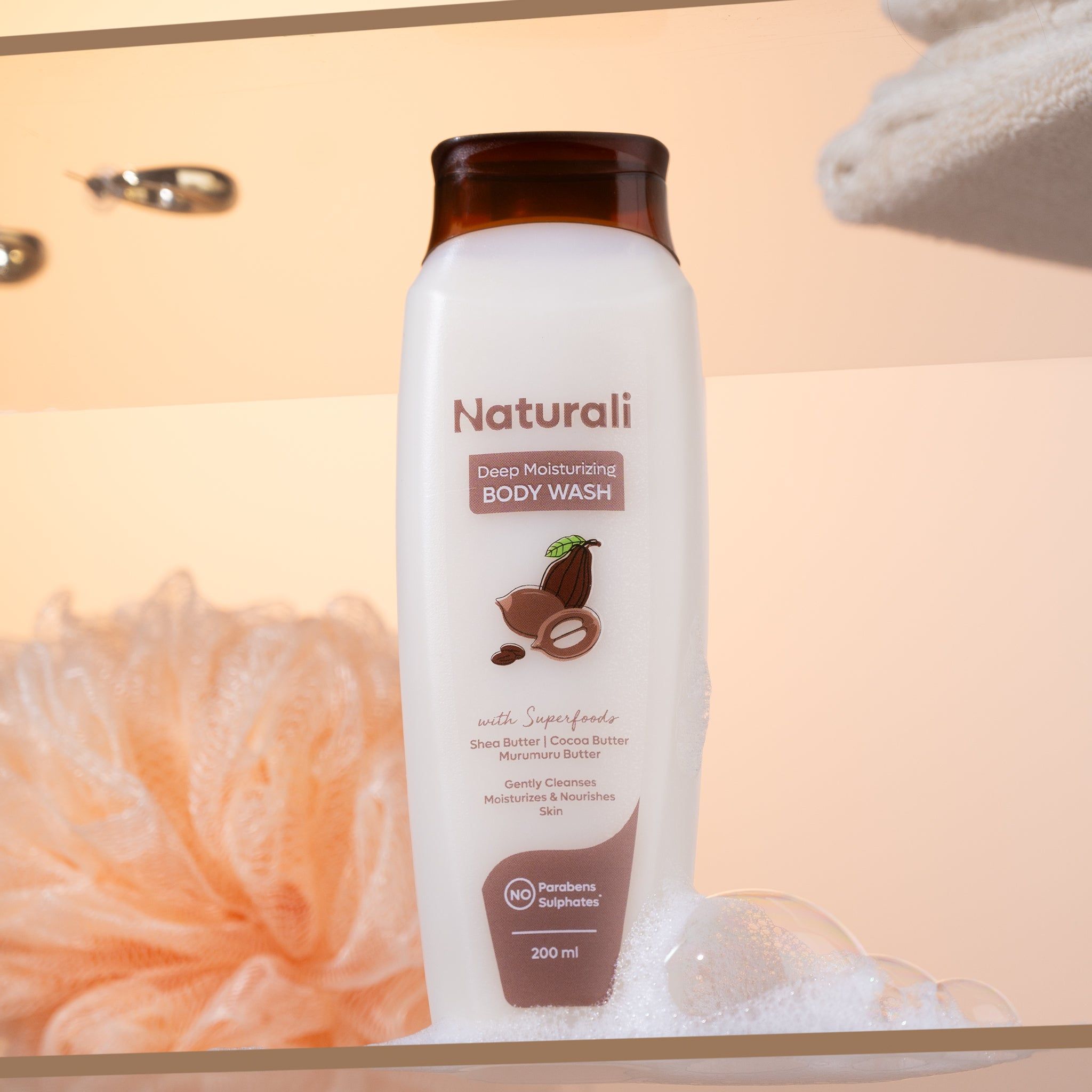 Naturali Deep Moisturising Body Wash With Shea Butter, Cocoa Butter & Murumuru Butter-200ml