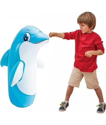 NHR Hit Me Inflated Water Filled Base Toy for Kids Inflatable HitMe Toys  (dolphine)
