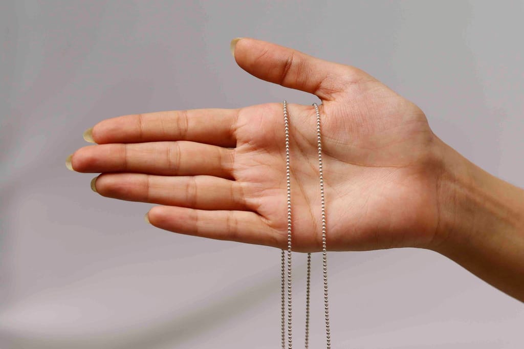 925 Silver Beaded Mask Chain (Unisex)